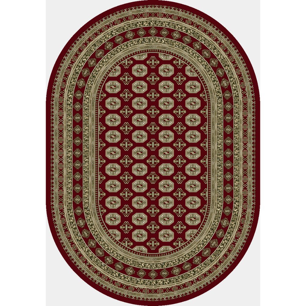 Dynamic Rugs 57102-1293 Ancient Garden 6.7 Ft. X 9.6 Ft. Oval Rug in Red/Beige